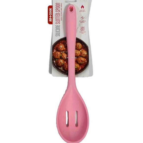 AR Cook Kitchen Utensils Retro Pink Silicone Set Turner Spoon Mitts Scooper - Picture 3 of 7